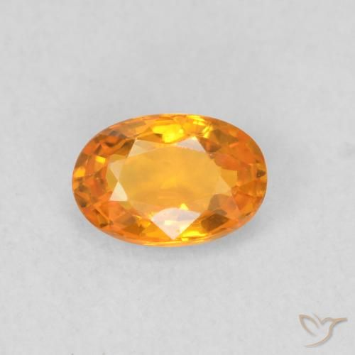 0.55ct Натуральный Средний апельсин Сапфир, Овал, VVS-VS