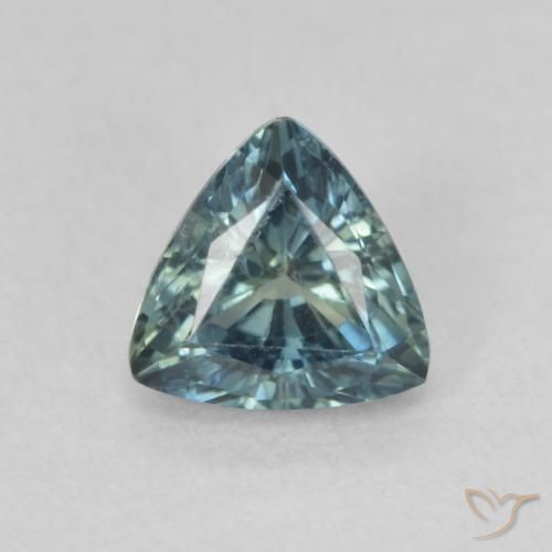 0.93ct Натуральный Teal Blue Сапфир, Триллион, Чистота VS