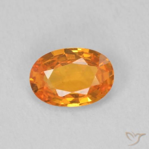 0.58ct Натуральный Средний апельсин Сапфир, Овал, Чистота VVS