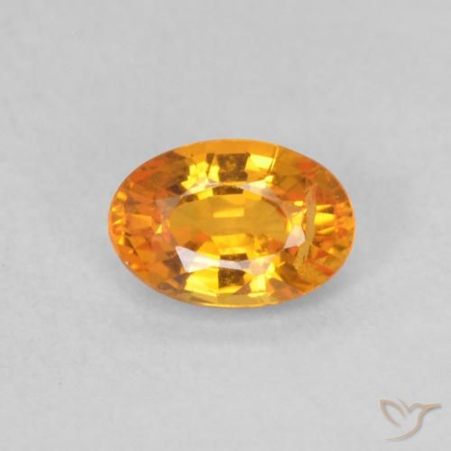 0.62ct Натуральный Средний апельсин Сапфир, Овал, Чистота VS