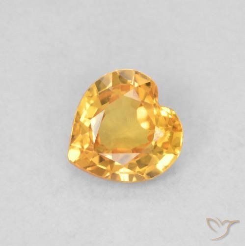 0.39ct Натуральный Medium Dark-Golden Сапфир, Сердце, Чистота VS