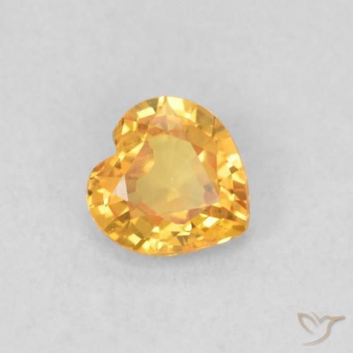0.39 карата, натуральный Medium Dark-Golden Сапфир, Сердце, Чистота VS