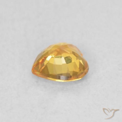 0.39 карата, натуральный Medium Dark-Golden Сапфир, Сердце, Чистота VS