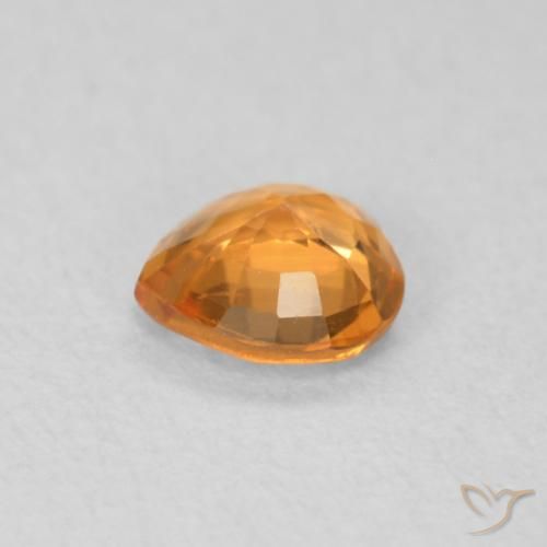 0.36 карата, натуральный Оранжево-коричневый Сапфир, Сердце, VVS-VS