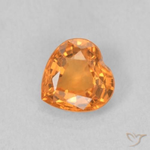 0.46ct Натуральный Средний апельсин Сапфир, Сердце, VVS-VS