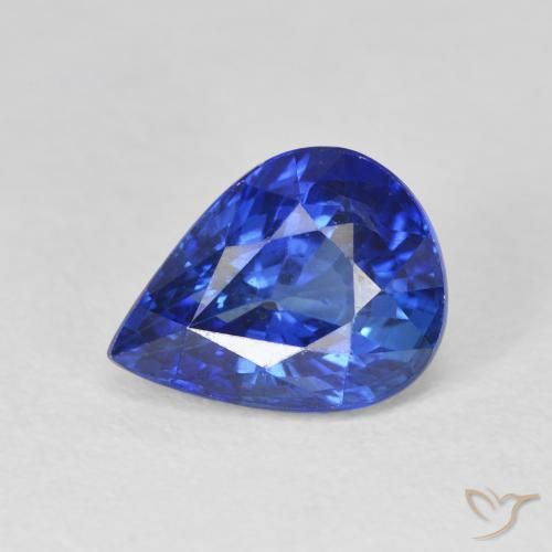 4.10ct Натуральный Васильково-синий Сапфир, Форма груши, Чистота VS