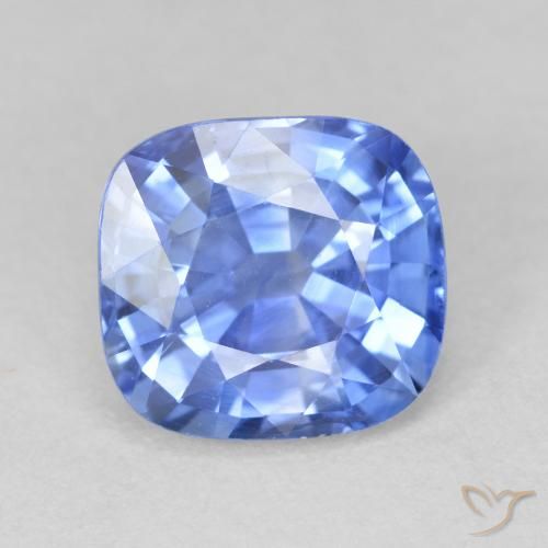 2.74ct Натуральный Пастельно-синий Сапфир, Подушка, VVS-VS