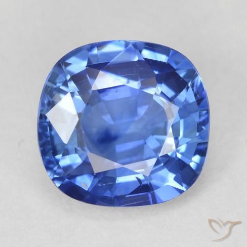 3.23ct Натуральный Средний темно-синий Сапфир, Подушка, VVS-VS