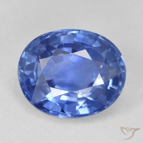 4.05ct Натуральный Средний темно-синий Сапфир, Овал, VVS-VS