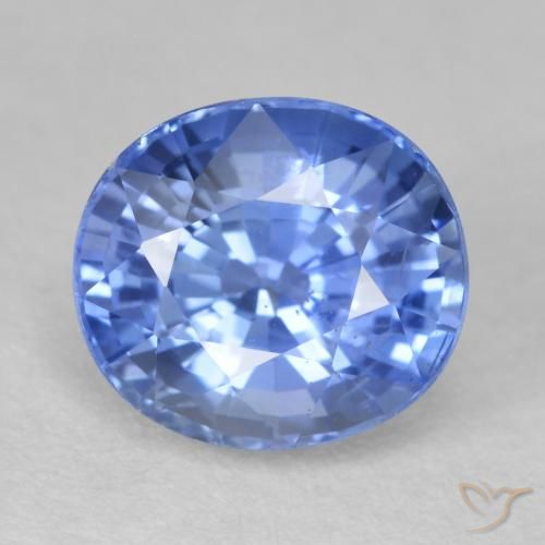 2.95ct Натуральный Средний темно-синий Сапфир, Овал, Чистота VS