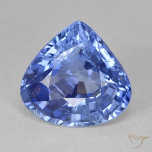 4.73ct Натуральный Средний темно-синий Сапфир, Форма груши, Чистота VVS