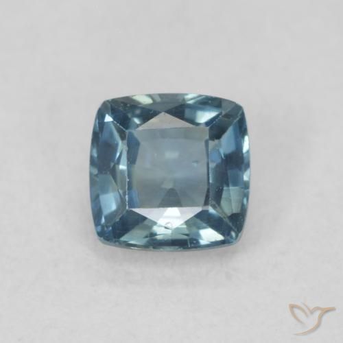0.52ct Натуральный Бирюзовый Сапфир, Подушка, Чистота VS