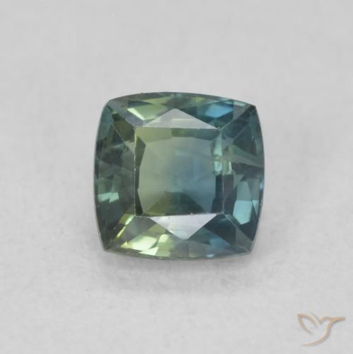 0.63ct Натуральный Бирюзовый Сапфир, Подушка, Чистота VS