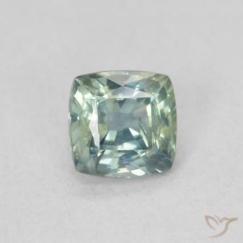 0.50ct Натуральный Бирюзовый Сапфир, Подушка, Чистота VS