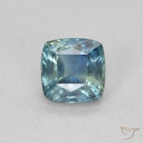 0.57ct Натуральный Бирюзовый Сапфир, Подушка, Чистота VS