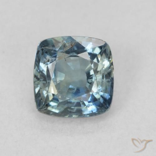 0.74ct Натуральный Бирюзовый Сапфир, Подушка, Чистота VS