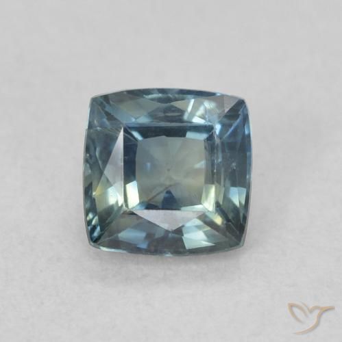 0.64ct Натуральный Бирюзовый Сапфир, Подушка, Чистота VS