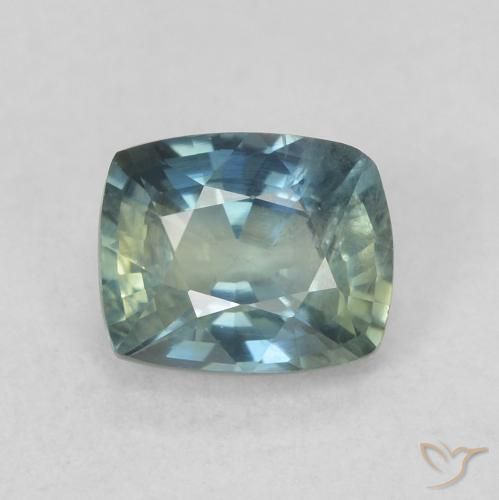 0.78ct Натуральный Бирюзовый Сапфир, Подушка, Чистота VS
