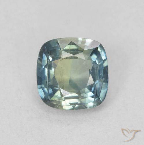0.60ct Натуральный Бирюзовый Сапфир, Подушка, Чистота VS