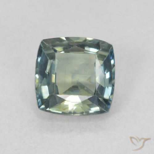 0.73ct Натуральный Бирюзовый Сапфир, Подушка, Чистота VS