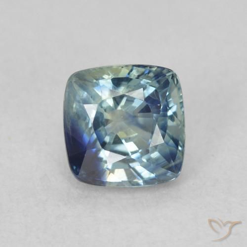 0.71ct Натуральный Бирюзовый Сапфир, Подушка, Чистота VS