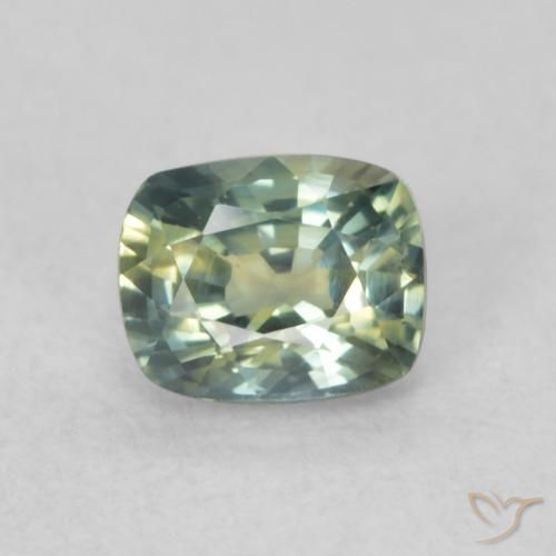0.64ct Натуральный Сине-зеленый Сапфир, Подушка, Чистота VS