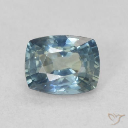0.68ct Натуральный Бирюзовый Сапфир, Подушка, Чистота VS