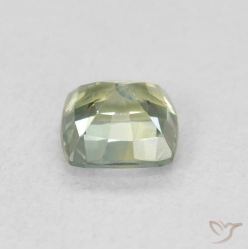 0.61 карата, натуральный Medium Light-Green Сапфир, Подушка, SI