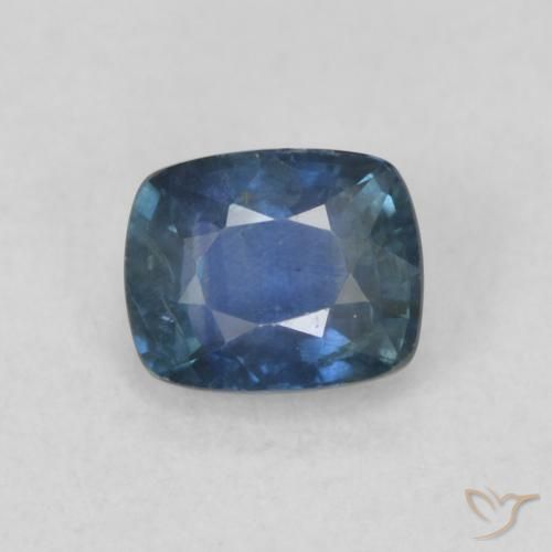 0.60ct Натуральный Темно-синий Сапфир, Подушка, Чистота VS