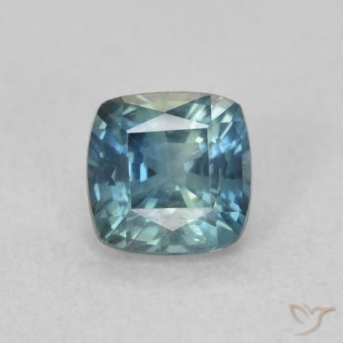 0.68ct Натуральный Бирюзовый Сапфир, Подушка, Чистота VS