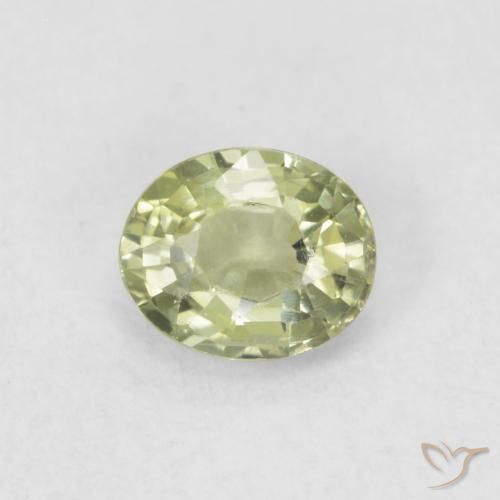 0.46ct Натуральный Средний зеленый Сапфир, Овал, VVS-VS