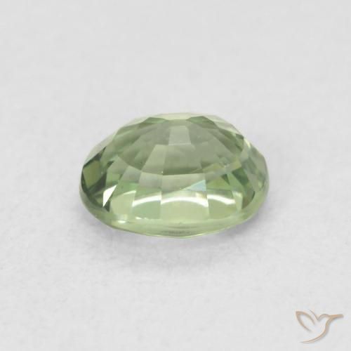 0.59 карата, натуральный Medium Light Green Сапфир, Овал, VVS-VS