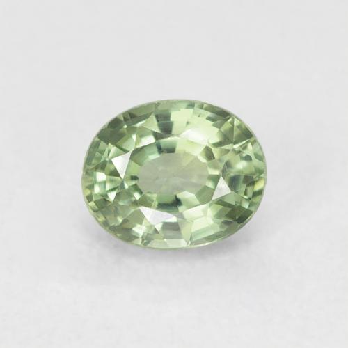 0.65ct Натуральный Очень светло-зеленый Сапфир, Овал, VVS-VS