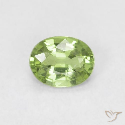 0.44ct Натуральный Груша зеленая Сапфир, Овал, VVS-VS