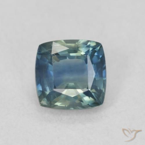 0.58ct Натуральный Бирюзовый Сапфир, Подушка, Чистота VS