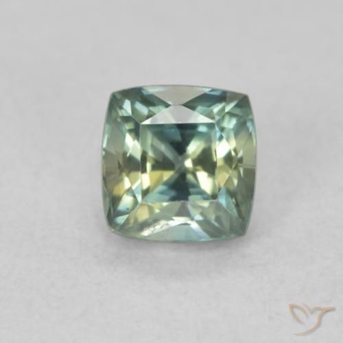 0.67ct Натуральный Бирюзовый Сапфир, Подушка, Чистота VS