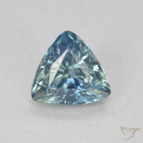 0.63ct Натуральный Бирюзовый Сапфир, Триллион, Чистота VS