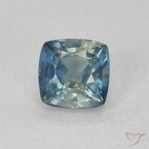 0.66ct Натуральный Бирюзовый Сапфир, Подушка, Чистота VS