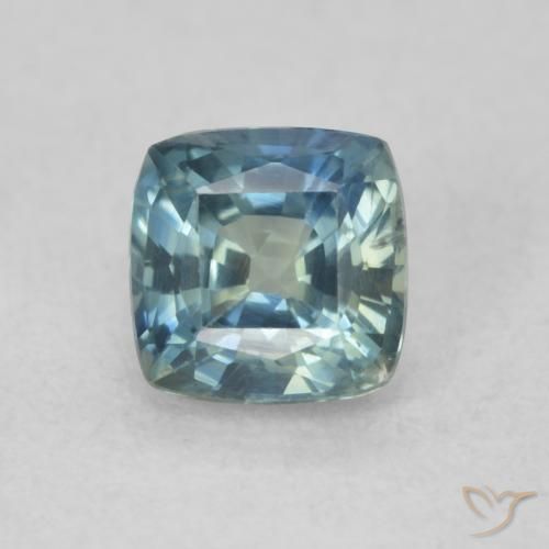 0.74ct Натуральный Бирюзовый Сапфир, Подушка, Чистота VS