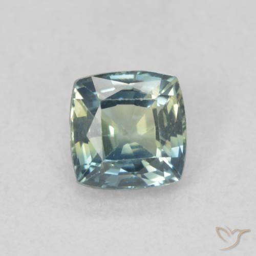 0.53ct Натуральный Бирюзовый Сапфир, Подушка, Чистота VS