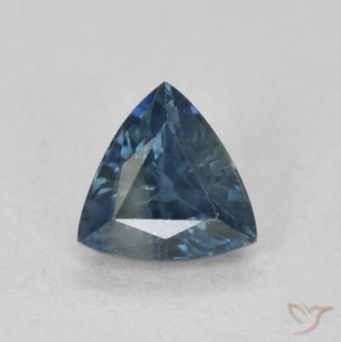 0.55ct Натуральный Бирюзовый Сапфир, Триллион, Чистота VS