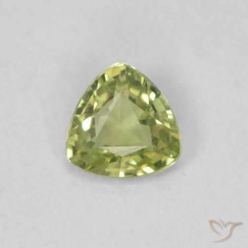 0.30ct Натуральный Лимонно-желтый Сапфир, Триллион, Чистота VVS