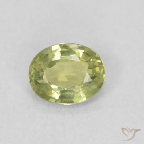 0.41ct Натуральный Теплый землисто-зеленый Сапфир, Овал, Чистота VS