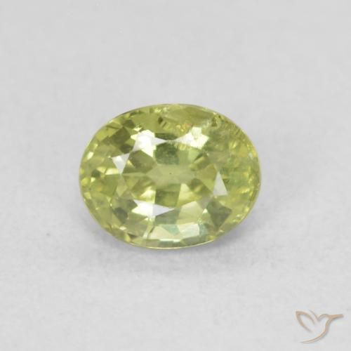 0.47ct Натуральный Теплый лесной зеленый Сапфир, Овал, Чистота VS