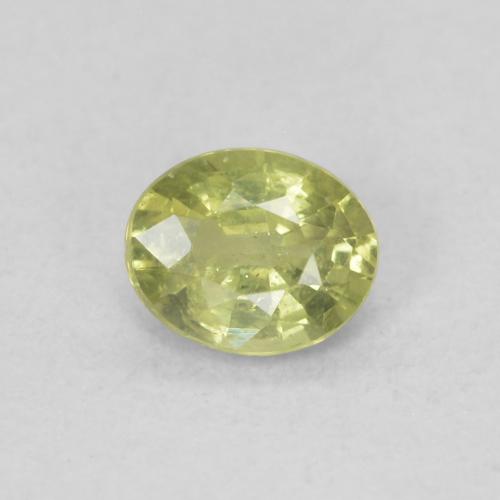 0.42ct Натуральный Теплый землисто-зеленый Сапфир, Овал, Чистота VS
