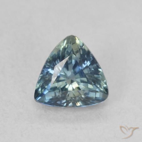 0.54ct Натуральный Бирюзовый Сапфир, Триллион, Чистота VS