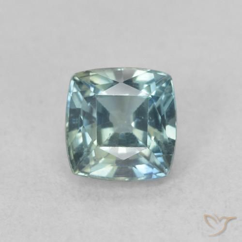 0.60ct Натуральный Бирюзовый Сапфир, Подушка, Чистота VS