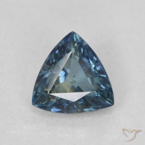0.61ct Натуральный Бирюзовый Сапфир, Триллион, Чистота VS