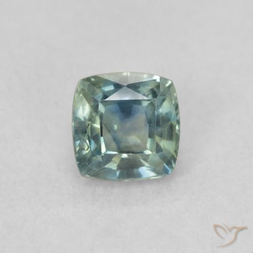 0.48ct Натуральный Бирюзовый Сапфир, Подушка, Чистота VS