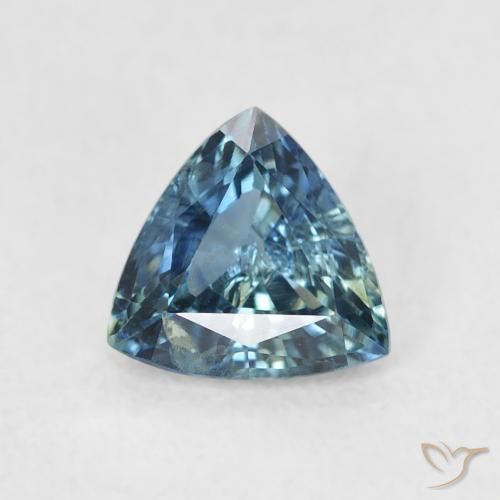0.73ct Натуральный Бирюзовый Сапфир, Триллион, Чистота VS